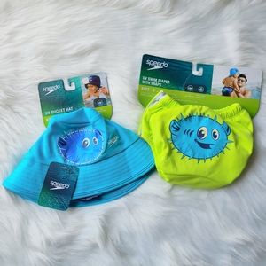 speedo | UV50+ Protection Blowfish Swim Diaper+Hat